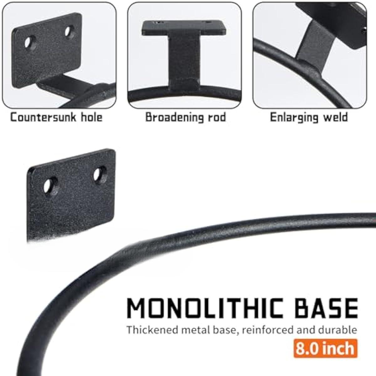 8in Wall Flower Pot Holder Ring Plant Hanger 2Pack, Metal Planter Hooks Wall Mounted Bracket Heavy Duty for Outdoor Indoor