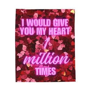 One Million Hearts Velveteen Plush Blanket