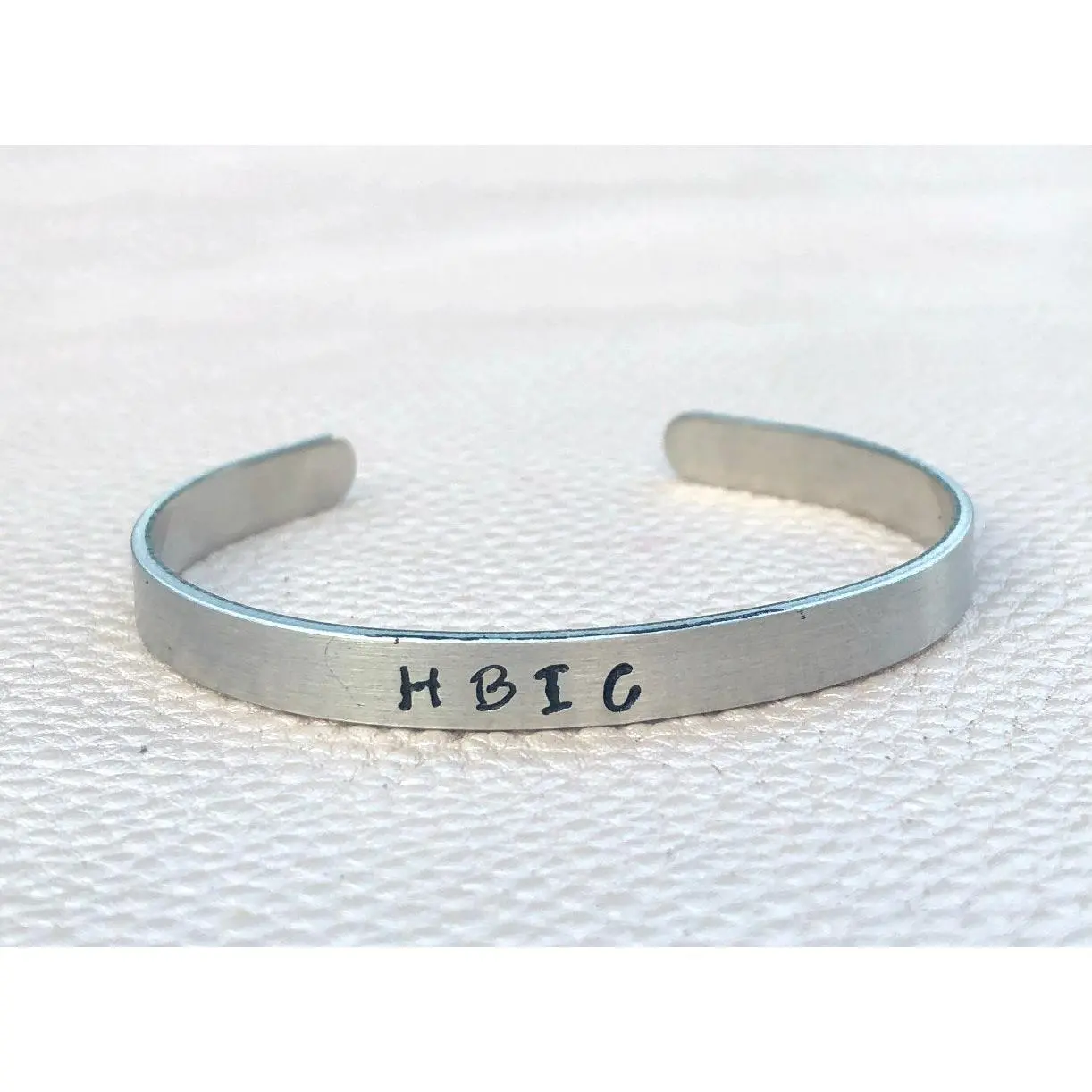 HBIC Hand Stamped Cuff Bracelet