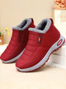Women's cotton shoes winter outdoor sports plus plus plus size women's cotton boots snow boots with thick fleece for warmth Winter Booties Fluffy Snow Boots