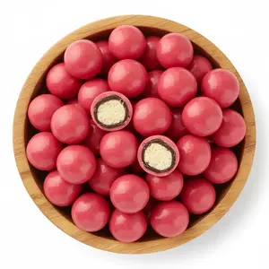 NY Spice Shop Razz ball Raspberry Chocolate Malt Balls - Malted Milk Ball Candy Gifts - Chocolate Malted Milk Balls Snacks