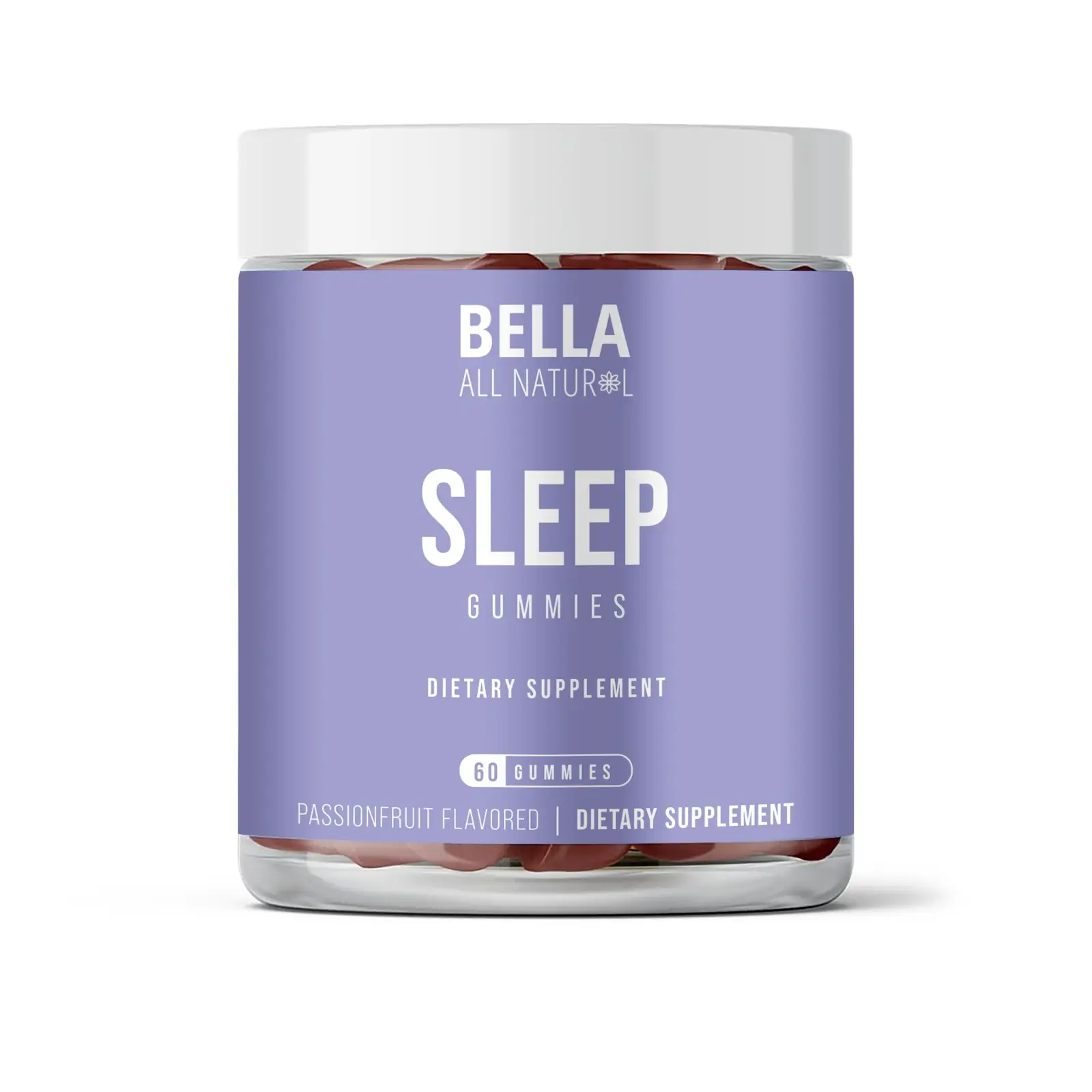 Bella All Natural Sleep Gummies, Passionfruit Flavor, 60ct