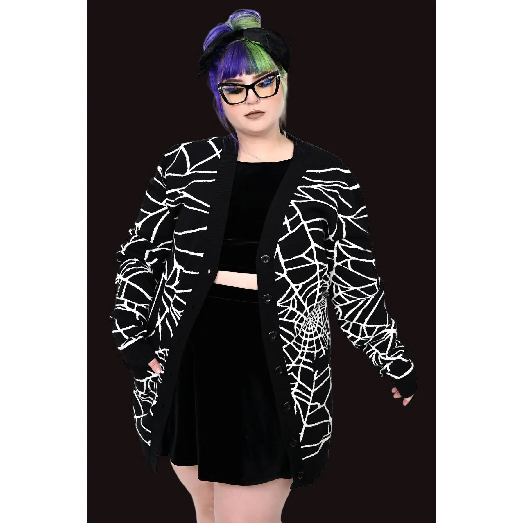 Foxblood Cobwebs Cardigan Sweater