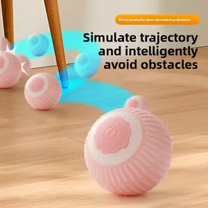 42MM Gravity Smart Rolling Ball Kitten Electric Toy Teasing Cat Ball Durable Chewable Self-Entertainment Automatic Teasing Cat Ball in Silicone