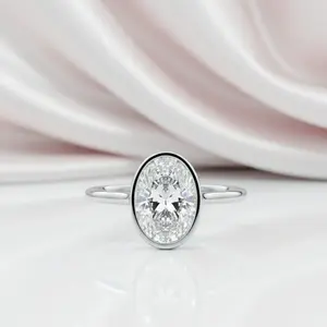 Oval Cut Diamond Option Solitaire Engagement Ring