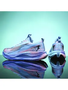 Unisex Gradient Carbon Plate Running Shoes High Elastic Sole 3D Anti-Slip Texture Out Wear/Daily Training - Low Top Sneakers, Cushion Rebound Breathable Anti-Slip