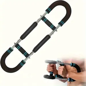 Men's U-Shaped Arm Strength Trainer with 2-Level Spring Resistance Bands Portable Detachable Design for Triceps Biceps Workouts Home Gym Equipment Arm Exerciser Fitness Accessory