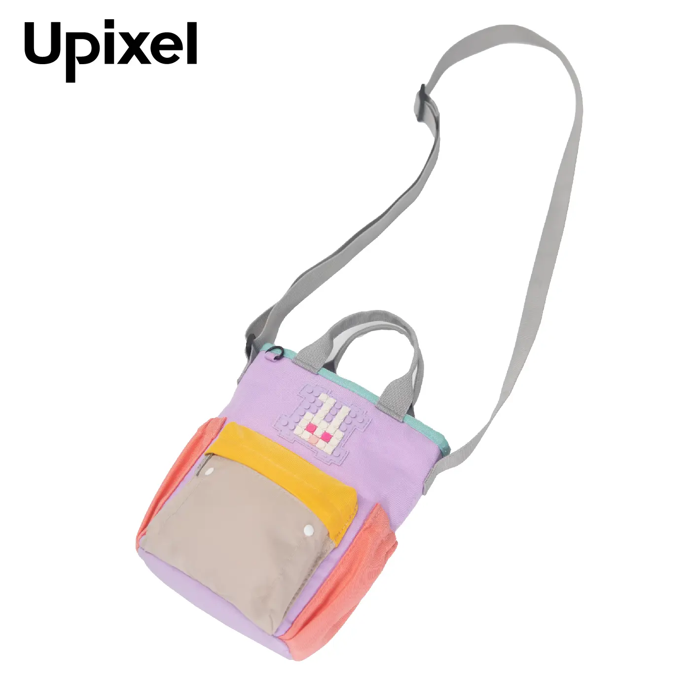 Upixel Crossbody Bag - DIY Pixel Art Crossbody Bag, Waterproof and Scratch-Resistant, Lightweight and Durable, Versatile for Outdoor & Travel