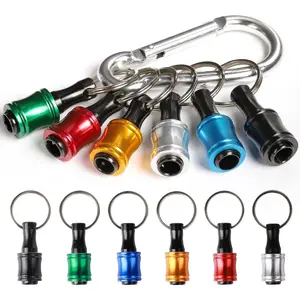 18 Piece Set 1/4 Inch Hex Shank Drill Bit Keychain Extension Rod Quick Release Drill Bit Holder, Fits Impact Drills Screwdrivers, Men's Tools Gift, Industrial Tools