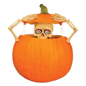 Light-Up Pumpkin Peeper Halloween Decor
