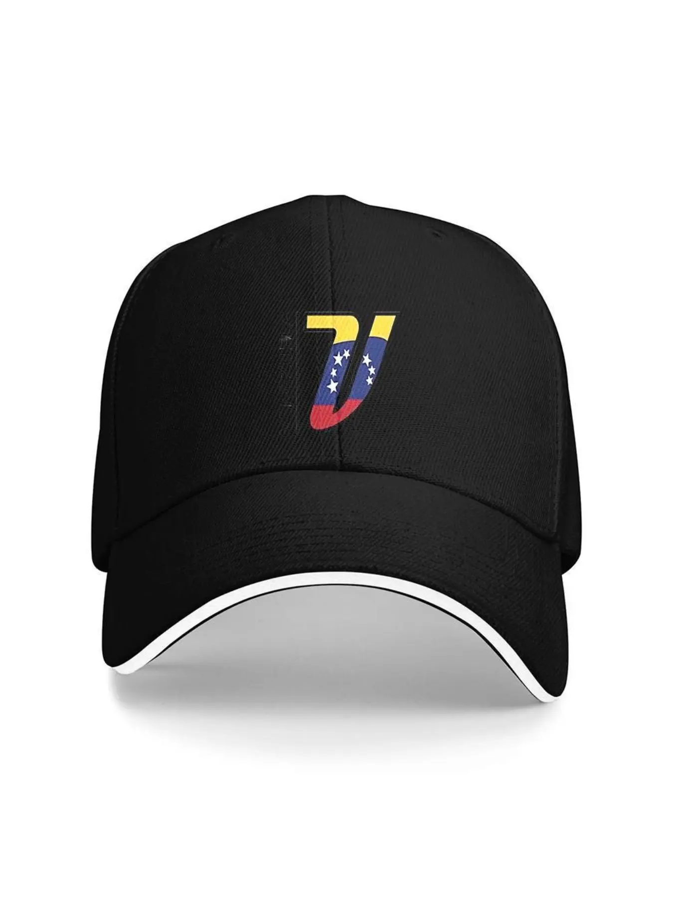 1pc "Venezuela" pattern with letter "V" and flag colors, Printed cap, Casual Hat, unisex, suitable for all seasons.