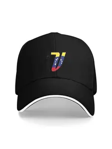 1pc "Venezuela" pattern with letter "V" and flag colors, Printed cap, Casual Hat, unisex, suitable for all seasons.