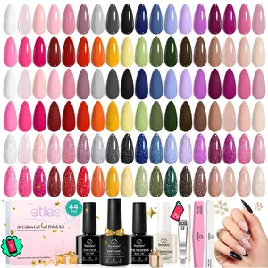Beetles Gel Polish Gel Nail Polish Set-36 Colors Gel Polish Set Base Coat Glossy Matte & Glitter Top Coat Colorful Muse Collection Nude White Pink Red Blue Gel Easter's Gift for Women