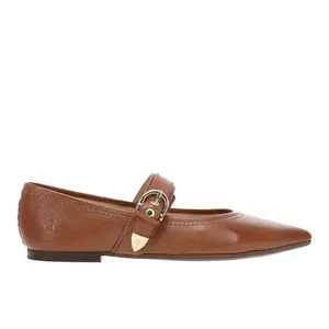 Frye Womens Heather Buckle Mary Jane Flats Casual - Brown