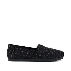 Womens Alpargata Classic Black Geometric Sequins