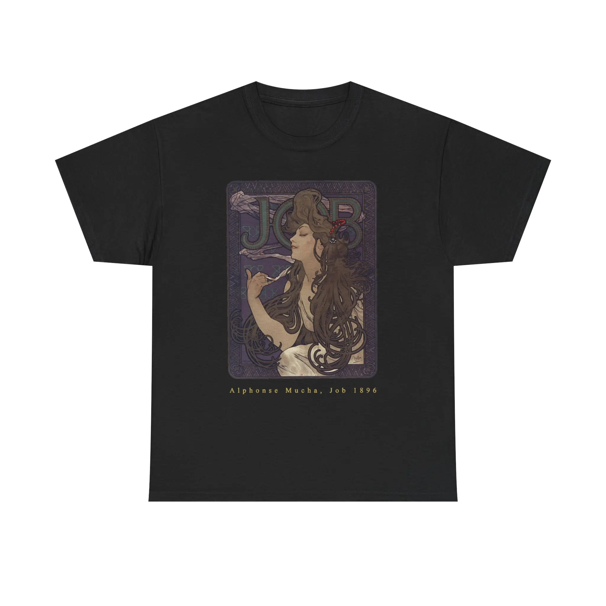 Job Art Print Tee | Alphonse Mucha Art Nouveau Poster 1896