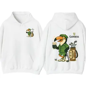 Guinness Golf Hoodie, Toucan Beer Graphic Pullover For Men and Women, St.Patrick’s Day Irish Beer Hoodie, Casual Streetwear Outfit, Gift For Beer Lovers