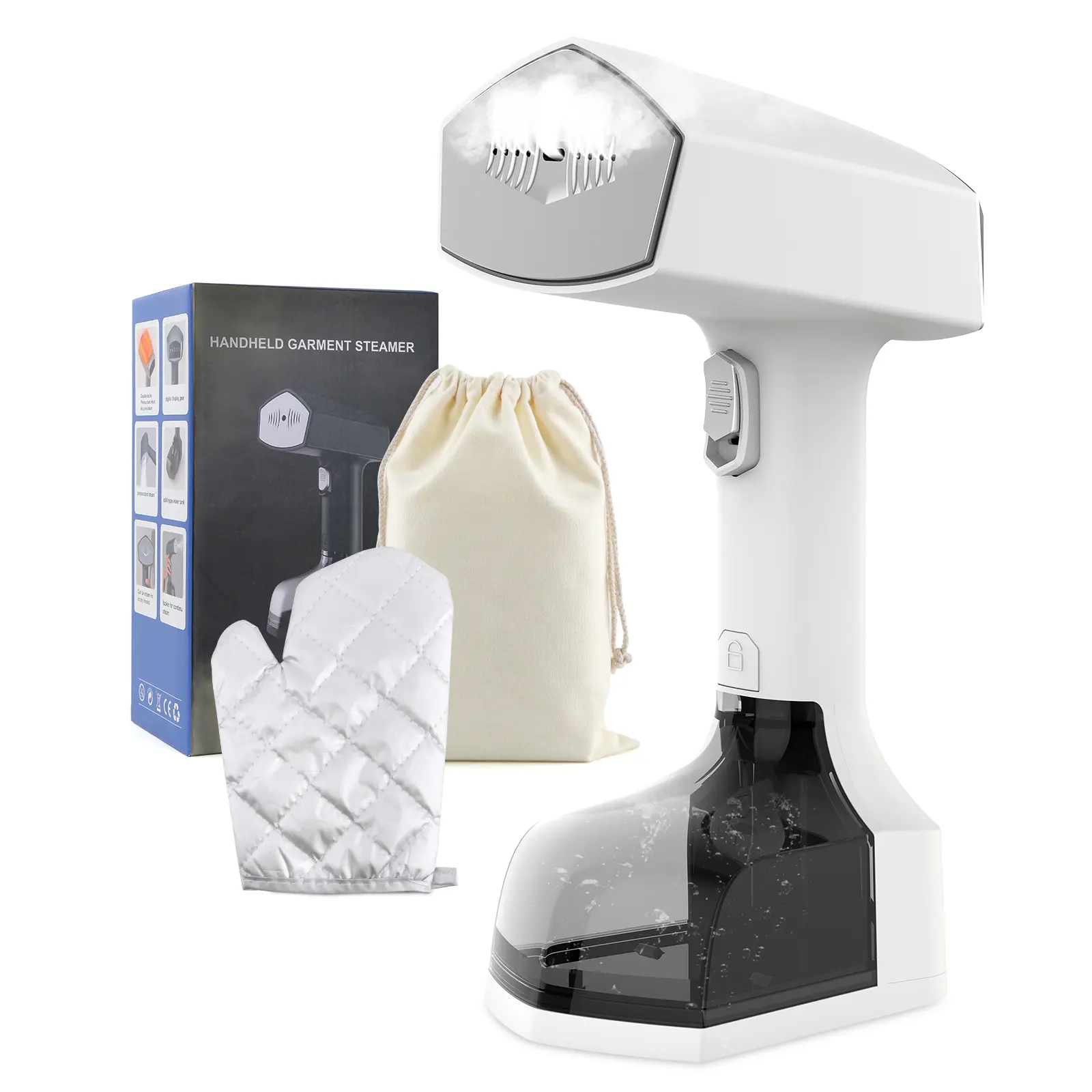 2000W Garment Steamer for Clothes, 10-Second Heat-Up, 40g/min Steaming, 350ml Tank, 3 Adjustable Settings & Leak-Proof Design, Portable Garment Steamer for Travel and Home Use