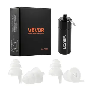 VEVOR Concert Ear Plugs, 2 Pairs Reusable High Fidelity Musician Ear Plugs, SNR 27 dB High Noise Reduction Earplugs, Flexible Silicone Soft Music Ear Plugs, for Concerts, Festivals, Raves, Musicians