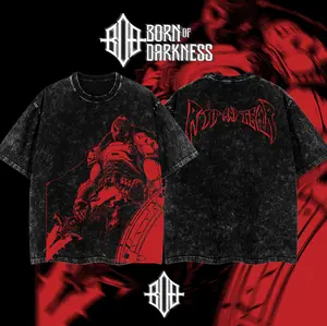 BornOfDarkness-Retro Doom The Dark Age 2side T-Shirt, Rip And Tear T-Shirt,  Hoodie, Sweatshirt, Gamer Apparel, Unisex Graphic Tee, Perfect for Gaming, Slayer T-shirt, Cyberpunk Style, Demon World