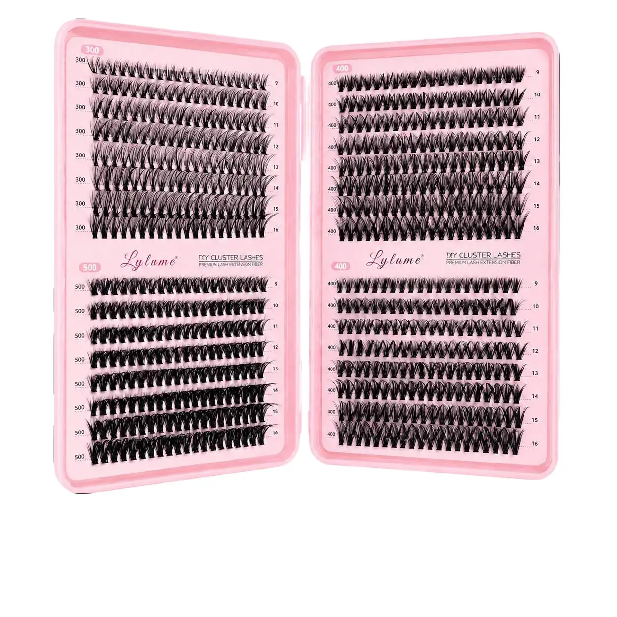 LengthLock Lash Clusters Luna Glosa Viva Velure Flaunt Bubble 8mm-16mm | 12mm 14mm 16mm Ultra-Dense Waterproof Long-Lasting DIY Lashes For Flawless Look