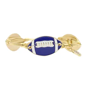 The Football Bangle Bracelet - Gator Blue