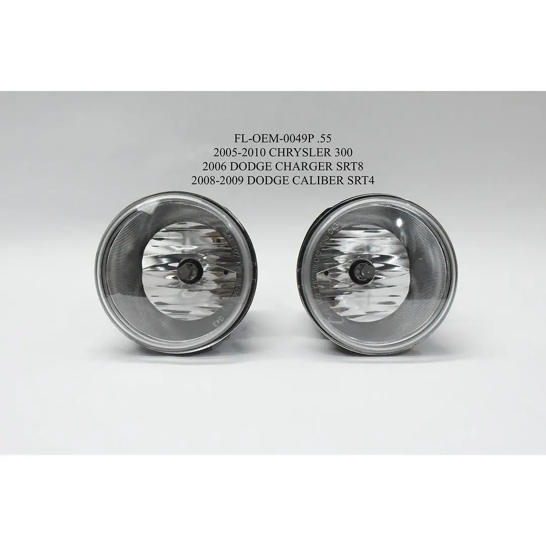 Chrome Finish Fog Light for 05-10 Chrysler 300, 06 Dodge Charger SRT8, 08-09 Dodge Caliber SRT4