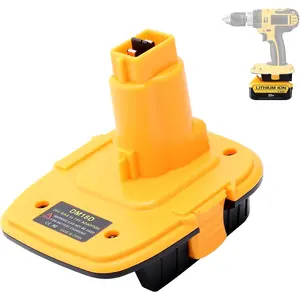 DM18D Adapter Compatible with Dewalt 18V Tools, Replacement for De-Walt 18v to 20v Adapter & Compatible with Mil-Waukee M-18 Lithium Battery to Replace 18V XRP NiCad Batteries DC9096
