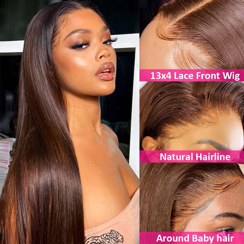 Burgundy Wig Human Hair Bone Straight 13x6 13x4 HD Transparent Lace Wig 99J Red Human Hair Wig Colored Reddish Brown Lace Frontal Wigs 180% Density Pre Plucked