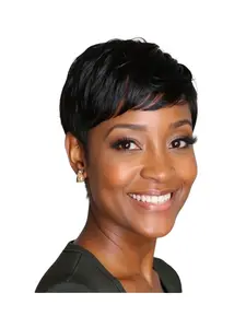 Pixie Cut Straight Short Bob Wig for Women, Brazilian Human Hair, Full Machine Made, Natural, Stylish & Lightweight Design, Natural Looking Wigs