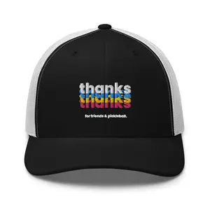 Thanks for Friends & Pickleball - Performance Cap - Mesh Back