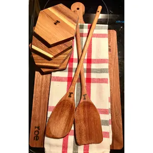 Custom Cutting board, coaster, and utensil set