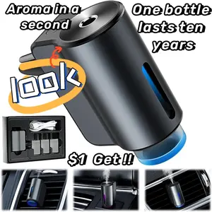 Car Air Freshener Diffuser, Smart Car Diffuser With Three Adjustable, Rechargeable Car Diffusers for Essential Oils