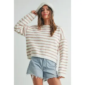 Coastline Neutral Stripe Sweater