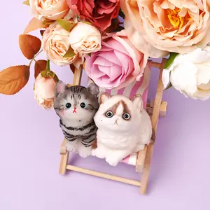 Pawtoto Handmade Flocked Cat Squishy Toy Food Grade Silicon Creamy Clay Feel Soft Quick Rebound