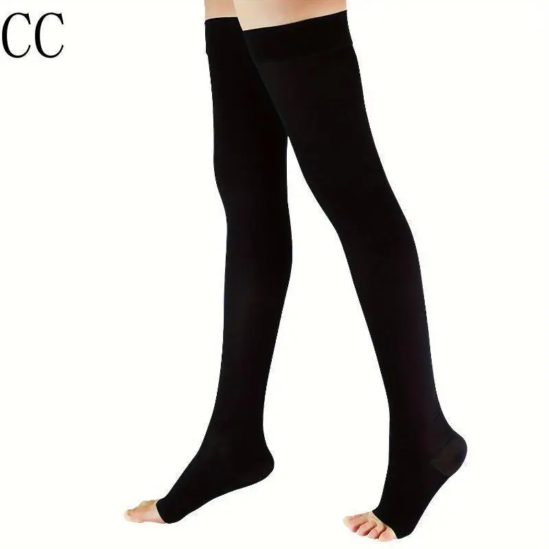 20-30 MmHg Compression Stockings For Men And Women, Thigh High Length, Dot-Top, Open Toe, Opaque Fabric Spandex Womenswear Comfort Nylon Festival Party grip socks Knit Bridal thigh high socks 20-30 MmHg Compression Stockings For Men And Women, Thigh High Length, Dot-Top, Open Toe, Opaque Fabric Spandex Womenswear Comfort Nylon Festival Party grip socks Knit Bridal thigh high socks