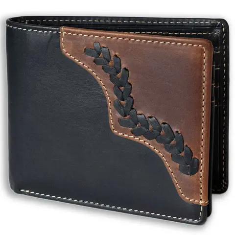 UC Men's Elegant Full Grain Cowhide Genuine Leather Bifold Wallet - RFID Blocking Bifold, Multiple Card Slots, RFID Protected Wallet, Men's Accessories, Birthday Gifts for Him