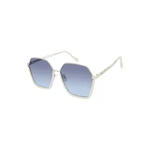 Geometric Metal Sunglasses in Silver