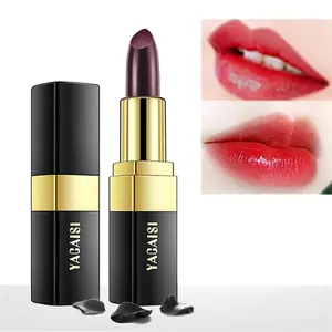 Black Magic Lipstick,Magic Color Changing Lipstick,Natural Lip Stain ss  Long Lasting Lip Balm Labiales Magicos Nutritious Lipstick For Women(Black  Changing Red)
