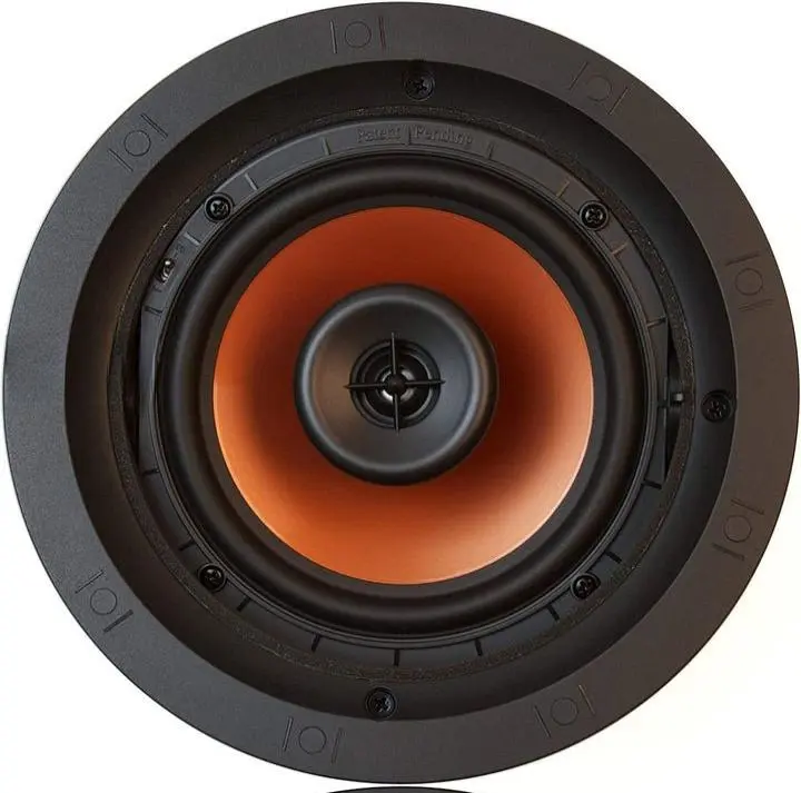 Klipsch CDT-3650-C II White In-Ceiling Audio Speaker - Saves Floor Space, 1" Swiveling Tractrix Horn Tweeter, 6.5" Pivoting Woofer, 50W RMS, 93dB Sensitivity, SlimTrim Magnetic Grille, 63-23000 Hz Frequency Response, 30-Day Money-Back Guarantee, Audio Spe