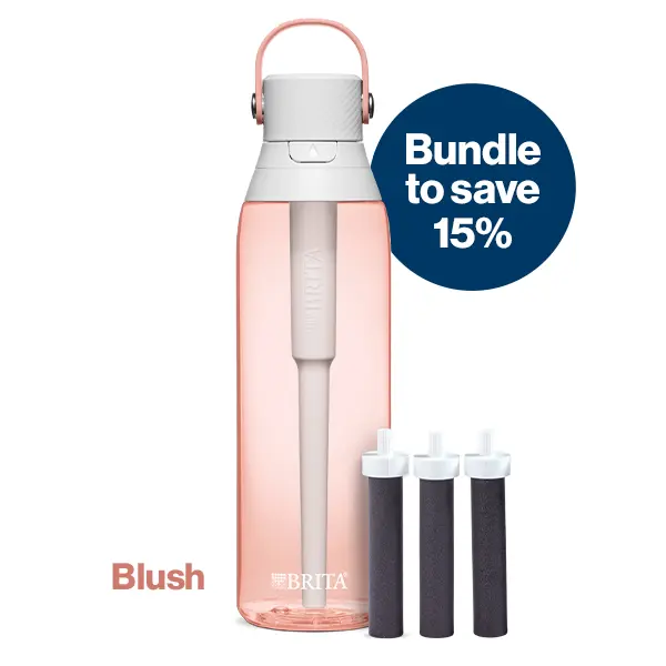 Brita Bundle & Save: Premium Filtering Water Bottle, Hard-Sided Plastic, 26 oz + 3 Replacement Filters | TikTok Shop Exclusive