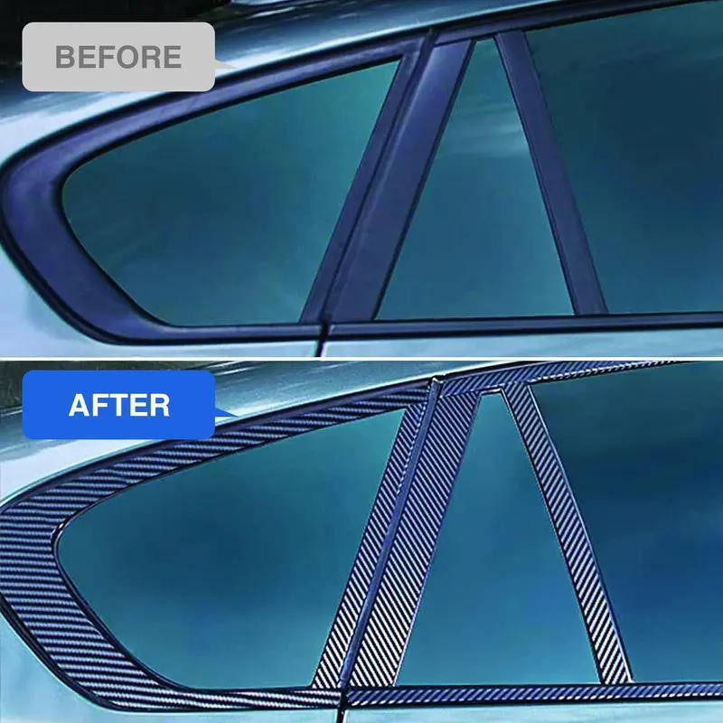 Carbon Fiber Pattern Car Sticker, Self Adhesive Scratch-resistant Car Body Sticker, Multifunctional Waterproof Car Decal, Universal Car Exterior Accessories