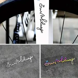 2PCS/SET Cool Street Handwritten-Style "Ews Moldway" Handwritten Logo Sticker For Skateboards/Backpacks/Decor Boards/Personalized Peripherals Handwritten colorful logo shows street exclusive personality Decor Sticker