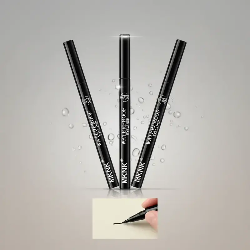 3pcs Premium Waterproof & Sweatproof Liquid Eyeliner Pens, Quick-Dry No Smudge Eye Makeup, Long-Lasting & Non-Toxic Formula for Stylish Looks, Eyeliner Pen Cosmetic