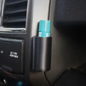 1Pc Universal Silicone Car Lipstick Holder - Portable Small Storage Rack for Cosmetics and Accessories, Black, Utility Hook Design