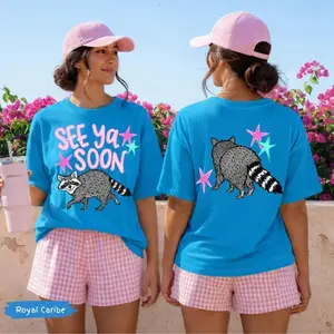 See Ya Soon Raccoon Summer Comfort Colors® Shirt | Funny Raccoon Summer Vacation Tee Tshirt | Racoon Summer Beach Shirt