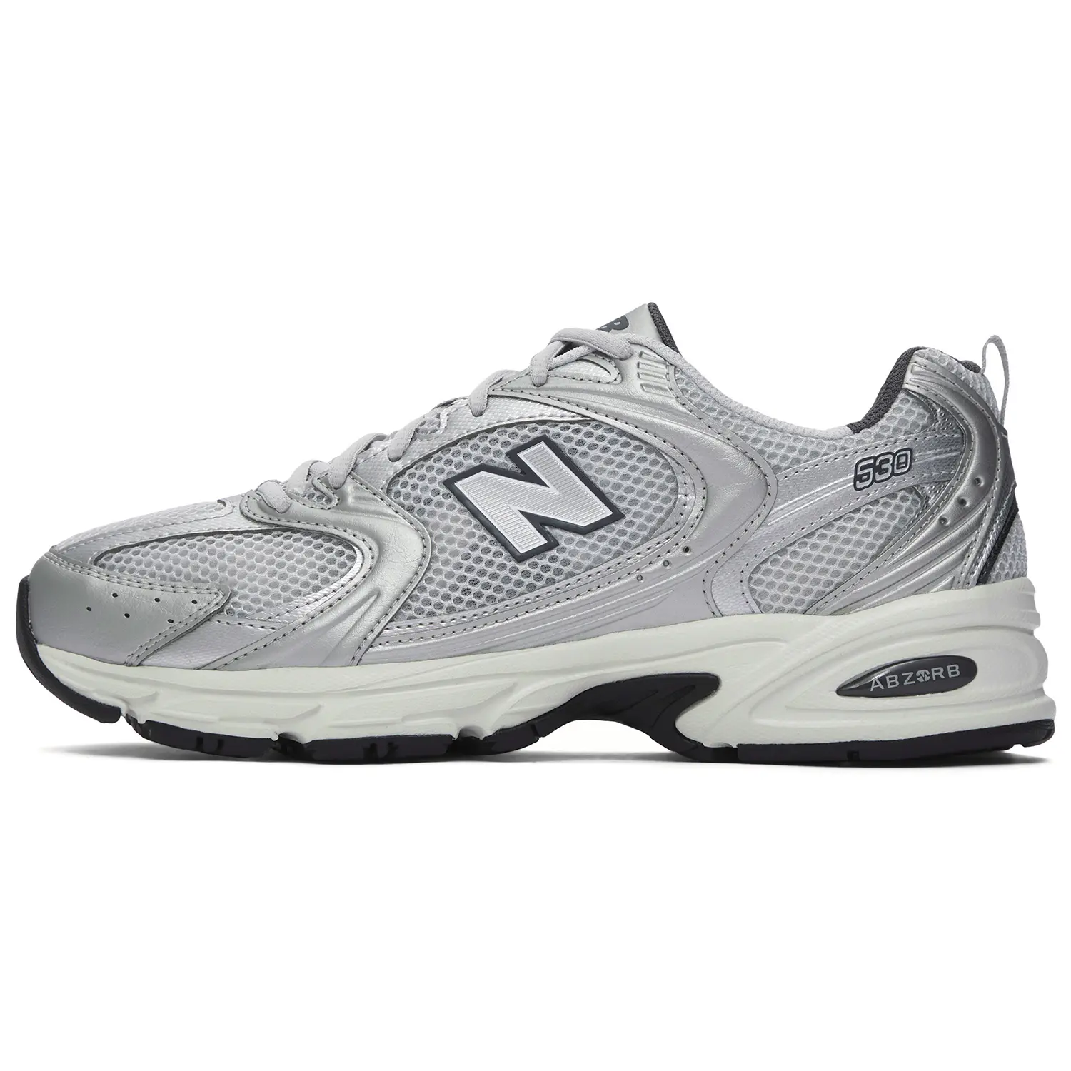 New Balance 530 'Grey Matter Silver Metallic' Men's Sneaker with Lightweight Cushioning, Durable Outsole, Breathable Mesh, and Rubber Sole for All Seasons