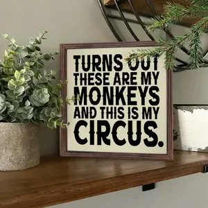 Wooden Hanging Sign, Funny Office Desktop Decor Plaque, Novelty Decor, Home Wall Decor, Farmhouse Foyer Entrance Living Room Bedroom Kitchen Decor, Home Decor Products, Farmhouse Decoration