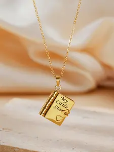 Readable Book Necklace, Elegant Stainless Steel Chain, Perfect Gift for Mom, Daughter, Girlfriend, Ideal for Mother's Day, Birthday, Valentine