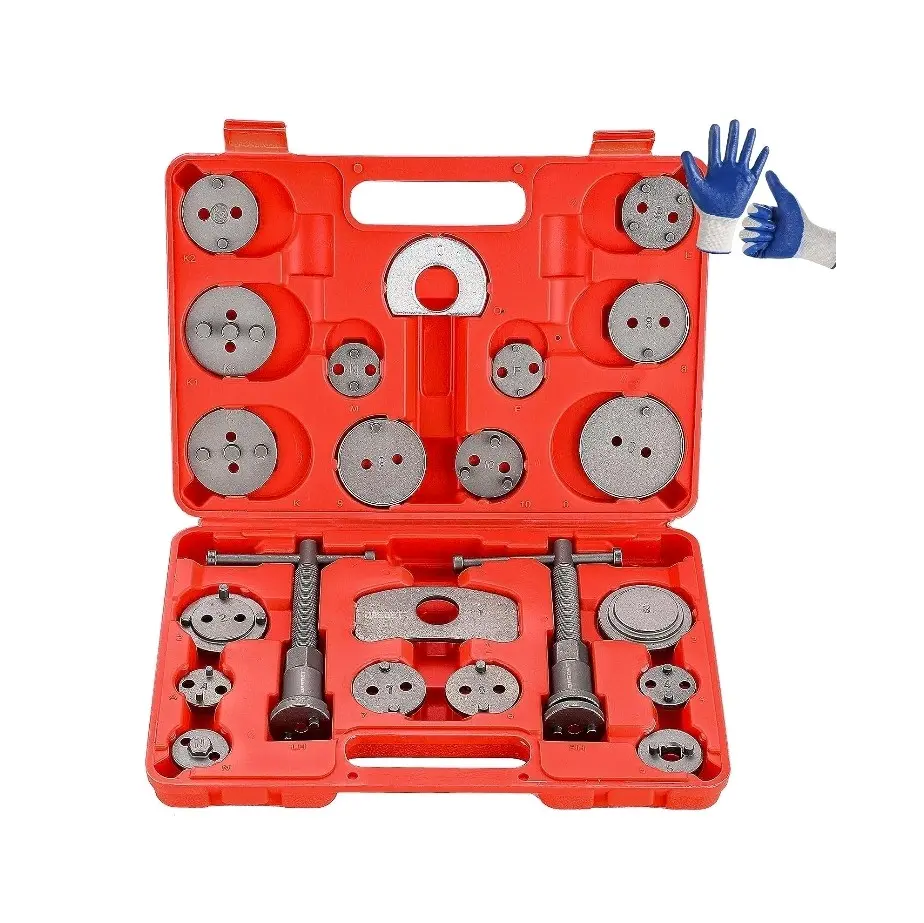 24pcs Universal Disc Brake Caliper Piston Compressor Wind Back Repair Tool Kit for Cars 24pcs Universal Disc Brake Caliper Piston Compressor Wind Back Repair Tool Kit for Cars